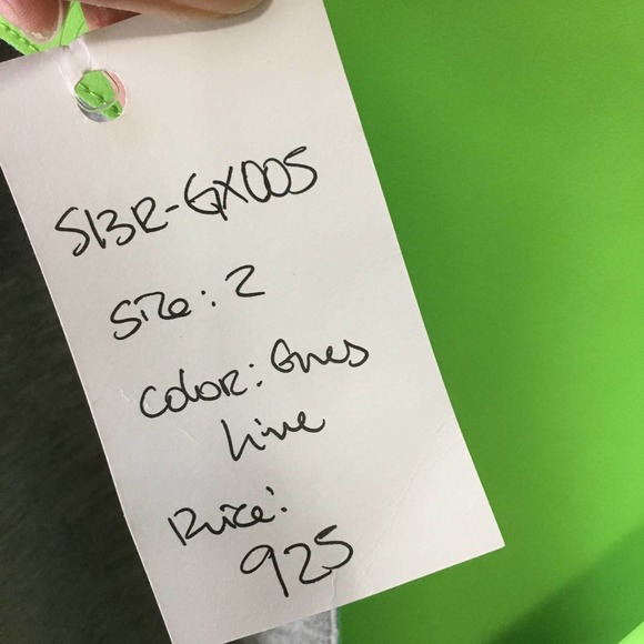 NEW Rafael Cennamo Wrap Side Tie Jacket Cardigan Gray/ Lime Green Sz 2 MSRP$ 925 - Picture 5 of 6